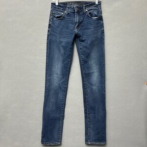American Eagle Men's Slim Straight Jeans 28x34 Extreme Flex Dark Wash Denim EUC
